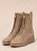 Centre Zip Low Wedge Boot - Sand image