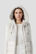 Faux Fur Padded Gilet - Bleached Stone