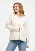 Light Cardigan with Embroidery - Off White