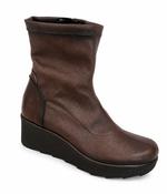 Wedge Ankle Boot - Brown image