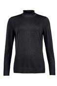 Frill Neck Sweater - Black image