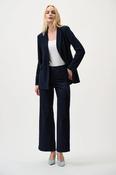 Wide-Leg Stretch Jeans - Dark Denim Blue image