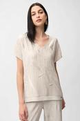 Pleated Satin Boxy Top - Moonstone image