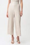 Pleated Satin Pull-On Culotte Pants - Moonstone image