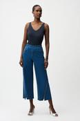 Culotte Jeans With Rhinestones - Denim Medium Blue image