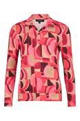 Collared Pattern Blouse - Wild Rose image