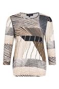 Pattern Long Sleeve Top - Camel image
