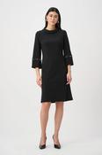 A-Line Dress With Pearl Detail - Black
