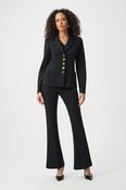 Fitted Blazer With Statement Buttons - Black image