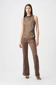 Scuba Suede Flared Pull-On Pants - Mink image