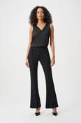 Flared Pull-On Pants - Black image