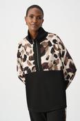 Animal Print Boxy Top - Black Multi
