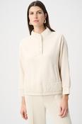 Scuba Jersey Funnel-Neck Sweater - Birch image