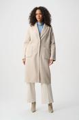 Wool Blend Plaid Reversible Coat - Oatmeal Multi image