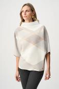Plaid Funnel-Neck Sweater - Winter White Multi image