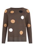 Spot Print Sweater - Brown