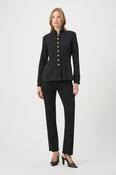 Military Collar Fitted Jacket - Black image