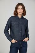 Denim Look Shirt Jacket - Dark Indigo image