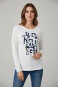 Centre Script Long Sleeve Top - Panna Cotta image
