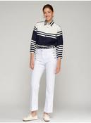 Pant with Side Button Detail - White image