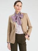 Herringbone Embroidered Jacket - Beige image