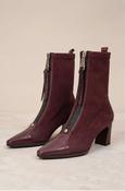 Centre Zip Heeled Boot - Bordeaux image