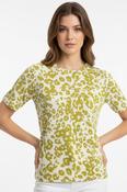 Animal Print Top - Apple Green image