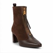 Centre Zip Heeled Boot - Espresso image