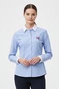 Pinstripe Blouse - Light Blue