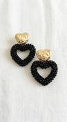 Heart Earring - Black image