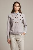 Stripe Blouse - Pebble image