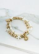 Bead Bracelet - White image