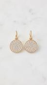 Circle Diamonte Earring - Gold image