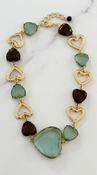 Heart Necklace - BLACK and GOLD image