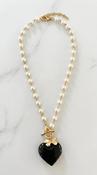 Pearl heart Necklace - Pearl image