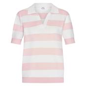Stripe Knit Polo - Soft Pink image