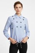 Stripe Blouse - Light Blue image
