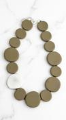 Circle Necklace - Taupe/Green