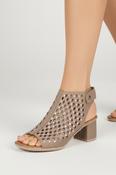 Lazercut Boot Sandal - Light Brown
