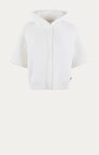 Short Sleeve Jacket with Hood - White