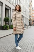 Long Padded Jacket - Cream image