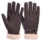 Glove with Faux Fur Cuff - CHOCOLATE image
