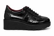 Wedge Laced Shoe - Black image