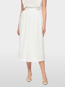 Pleated skirt in cotton blend - White image