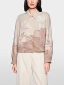 Floral Print Jacket - Warm Taupe