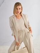 Subtle Leopard Print Blazer - Bright Ecru image
