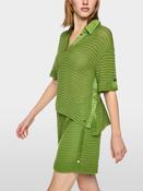 Mesh Collared Top - Garden Green image
