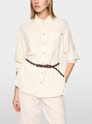 Blouse with Pocket - Bright Ecru