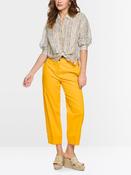 Linen Silk Collared Blouse - Etruscan Red