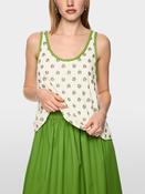 Pattern Cami Top - Bright Ecru image
